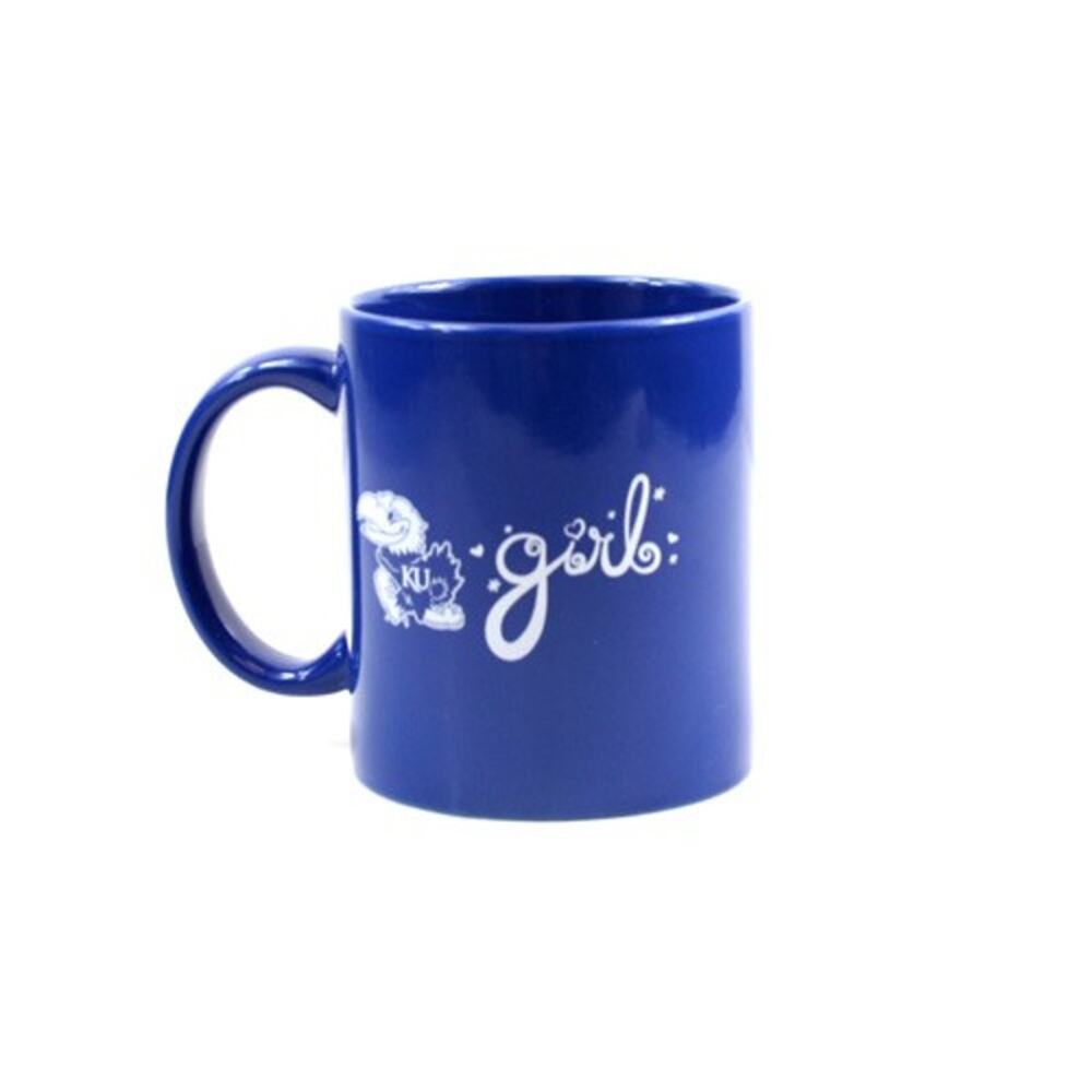 Kansas Jayhawks Girl 11oz Mug Ceramic Black Coffee Tea  Big 12 Football New